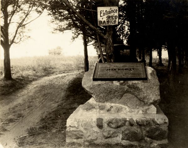 View of the Nicolet monument at the site where Nicolet is supposed to have landed in Wisconsin.