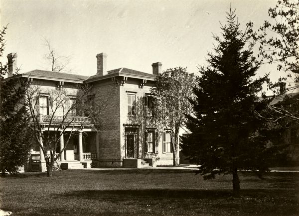Exterior view of the Calvin Sinclair residence.