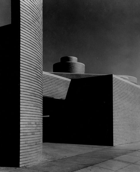 The S.C. Johnson and Son Wax Company building, designed by Frank Lloyd Wright, 1936.