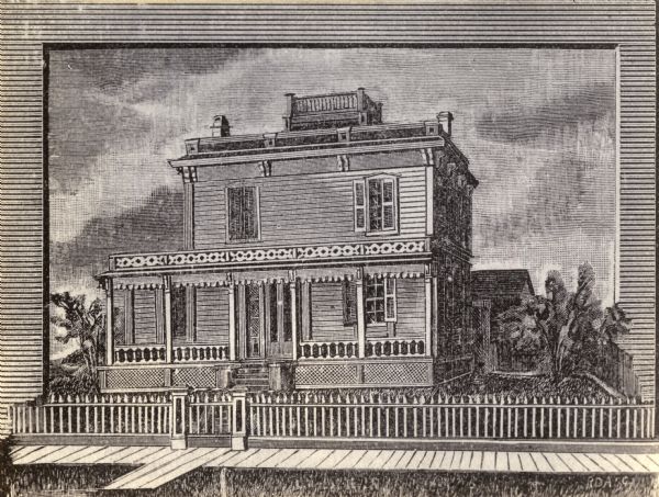 Exterior view of the Johathan Hurlbut residence, built in the 1840's.