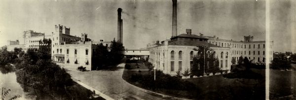 Panoramic view of Horlick's Malted Milk Corporation buildings.