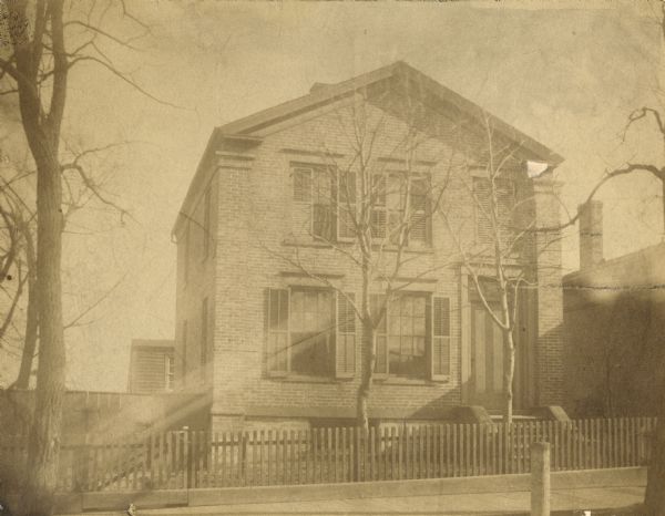 The John W. Coleman residence at 617 Lake Avenue formerly known as Chatham Street. It was built in 1850 and was one of the early brick houses in Racine.
