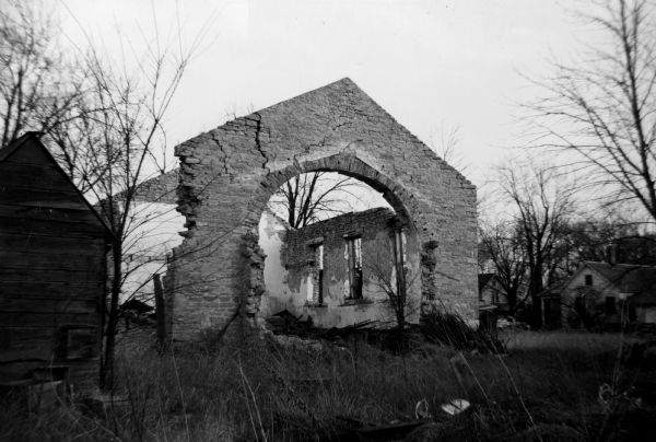 View of the ruins of St. Mary's Church.