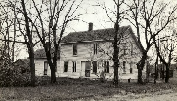 Exterior view of the childhood home of John M. Callahan, State Superintendent of Schools.