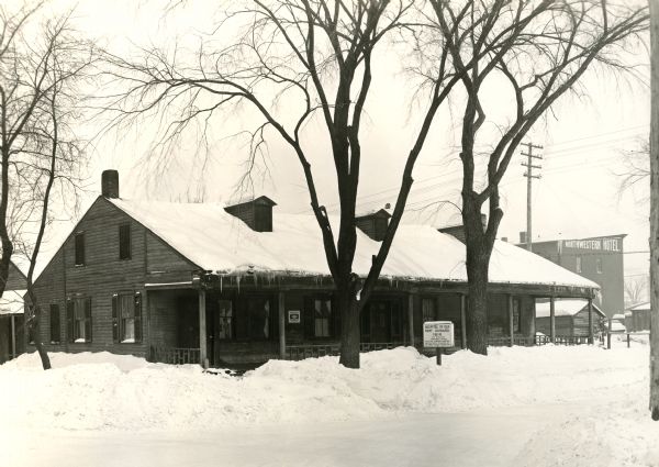 Fort Howard Hospital, exterior building covered in snow.
