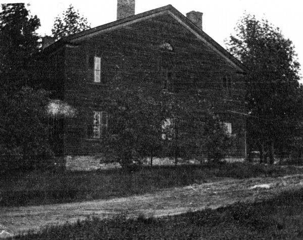 David Grignon's house, built by Judge Lawe in 1832, burned 1903.