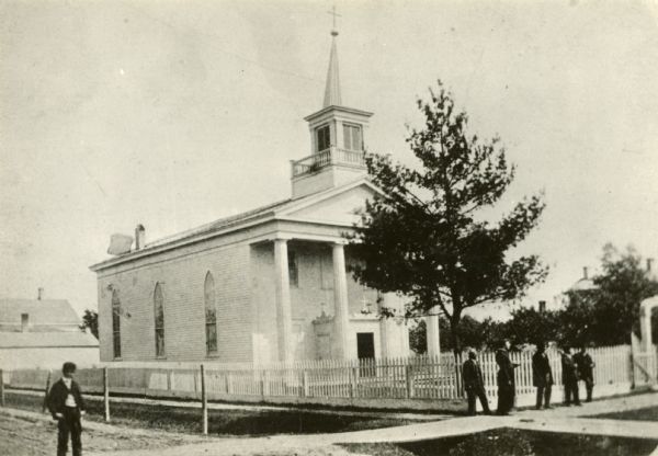 St. Willebrord Roman Catholic Church, said to be the former town hall and Court House, built around 1850.