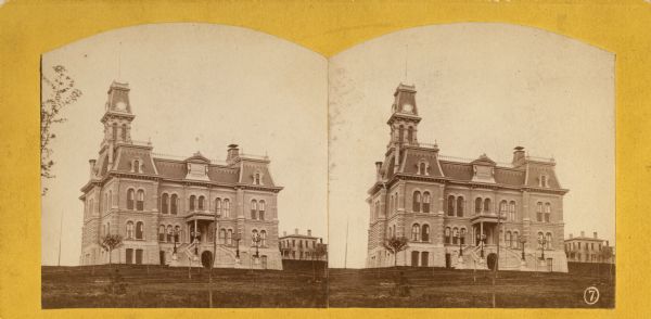 Stereograph of the Rock County Court House.