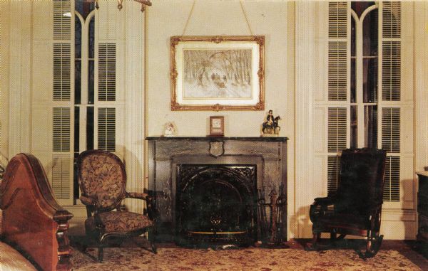 View of the bedroom in which Abraham Lincoln stayed in 1859.