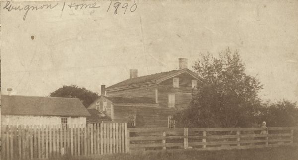 The Grignon house was built (at the later address of 1313 Augustine Street) in 1836 by Charles Grignon. Charles Grignon was the son of Augustin Grignon, one of Wisconsin's first permanent white settlers. Charles paid for the construction of the house in part with the money he recieved for negotiating a treaty with the Menominee Indians. 
Both workmen and materials for the house were brought in from Buffalo, N.Y., then up the Fox River by canoe to the location. The frame structure was built in the Greek Revival style, with fine wood interior, newell post and cherry stair rail, five fireplaces and originally eleven bedrooms. 
The house was originally called "The Mansion in the Woods" and is located in the setting of 100 year-old elms. It was occupied until 1933 and the house served variously as an inn, church, trading post and, later, a museum. The Grignon house was restored in 1940-1941. It then was represented on the Historic American Buildings Survey and the National Register of Historic Places.