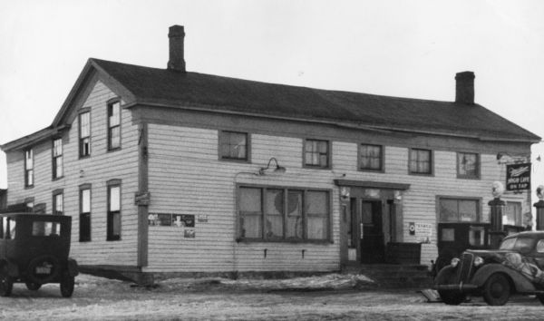 The Guenther Half Way House. People traveling between Wausau and Stevens Point by stage stopped here overnight. The 100-year-old tavern was torn down in 1951.