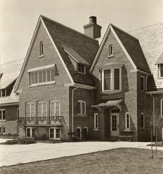 The American Club, a fine club house for workers in a modern industrial villiage near Sheboygan. It was built by Kohler Manufacturing Company as a part of their model city.