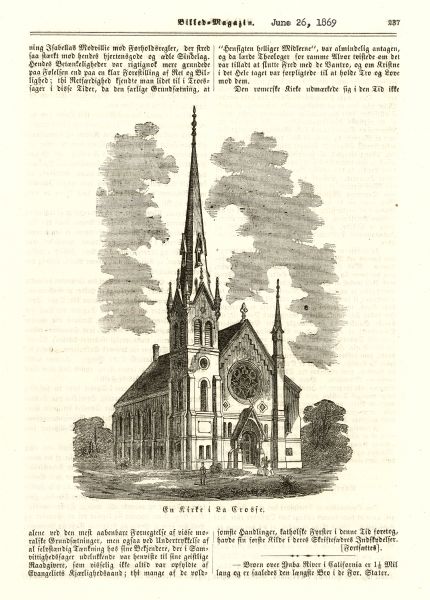 An engraving from the Billed-Magazine of the First Congregational Church.