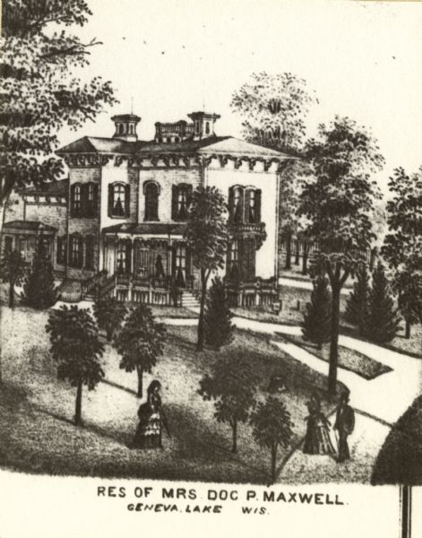 The home of Mrs. Doc P. Maxwell, settled in 1857.
