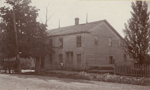 View across road towards what is believed to be the oldest tavern in Little Chute, built in the 1850's. It was later known as Mrs. Benoit's home.