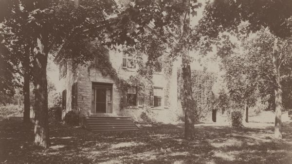 The home of Moses Strong, a prominent attorney, politician, speculator and land agent who moved to Wisconsin Territory and settled in Mineral Point in 1836. He was a delegate to the first state constitutional convention in 1856.
