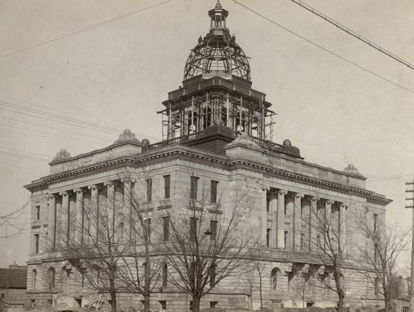 Manitowoc County Court House Under Construction Photograph