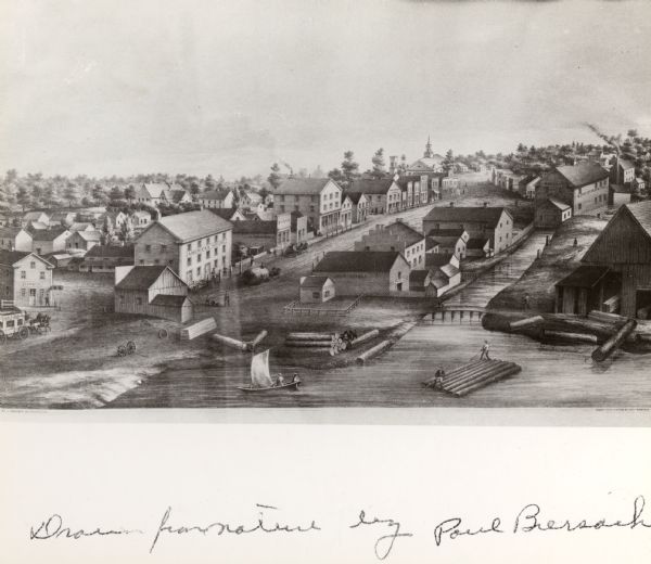 A drawing of Mayville.