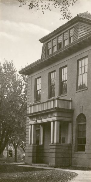 Whitford Memorial Hall, in which is housed the library of Milton College, including many books on biology and evolution.