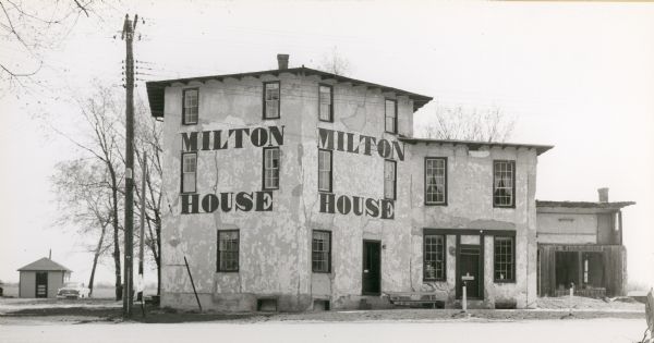 The Milton House was a part of the Underground Railroad prior to the abolition of slavery. The house was built in 1845 by Joseph Goodrich and turned into an Inn. The frame house and log cabin behind the Inn were also built by Goodrich, along with the Milton House Tavern. The Milton House was later taken over and turned into a museum.