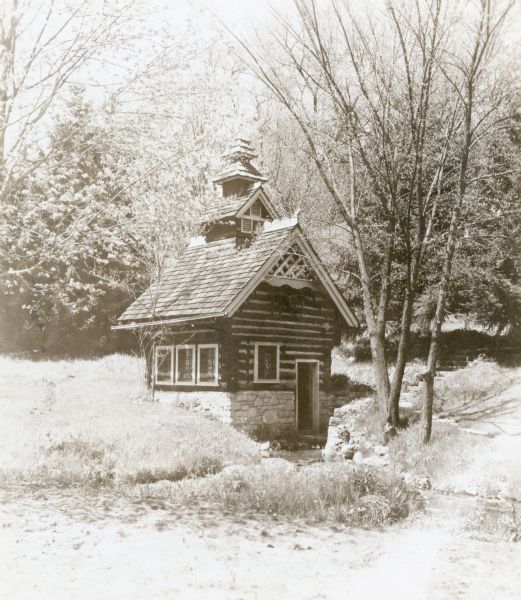 Exterior view of Spring House at "Little Norway".