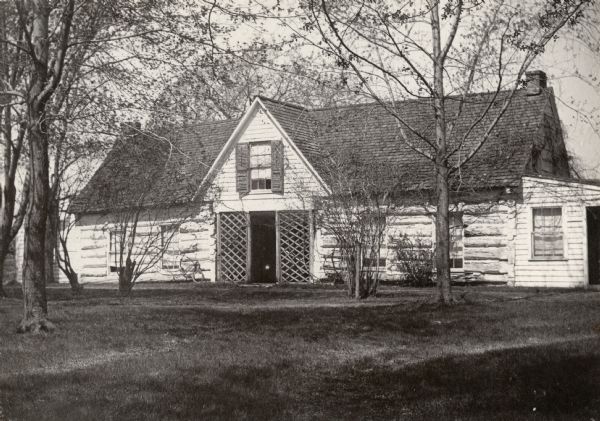 Exterior of the home of James Duane Doty on Doty's Island, "the loggery."