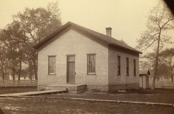 Exterior of the First Ward School.