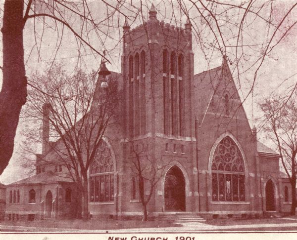 Presbyterian Church (new church). Caption reads: "New Church, 1901".