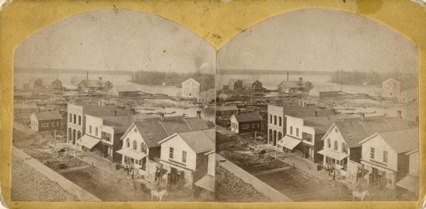 Stereograph view over Wisconsin Avenue looking northwest.
