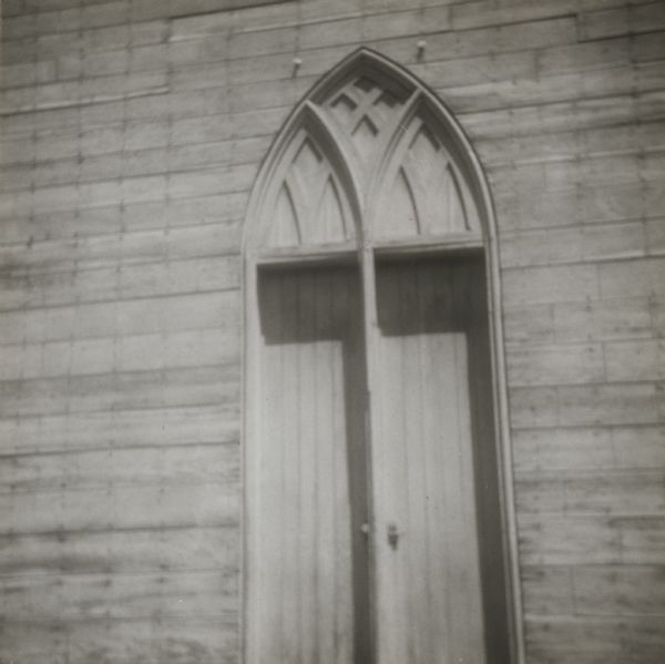 Door detail on Mazzuchelli's chapel.