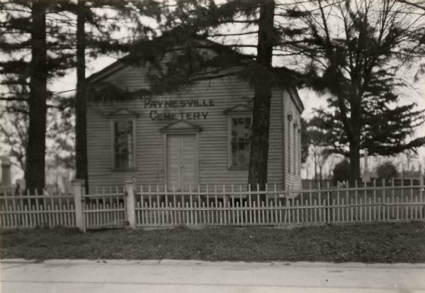 A view of the Paynesville Cemetery Chapel (south elevation).