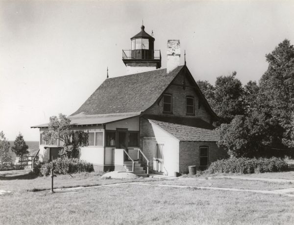 A view of the Eagle Harbor Lighthouse.