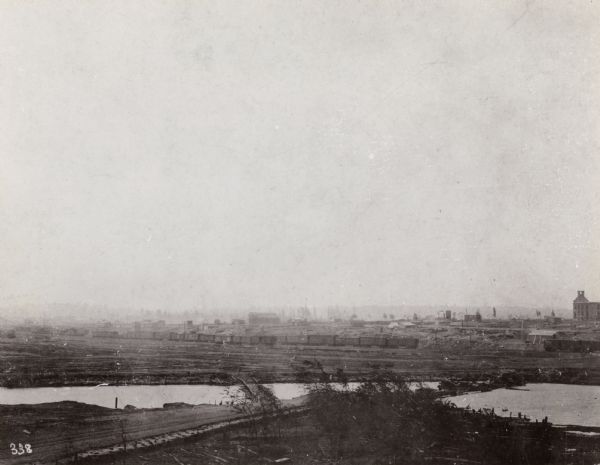 Elevated view of the town as it appeared following the fire of 1894.