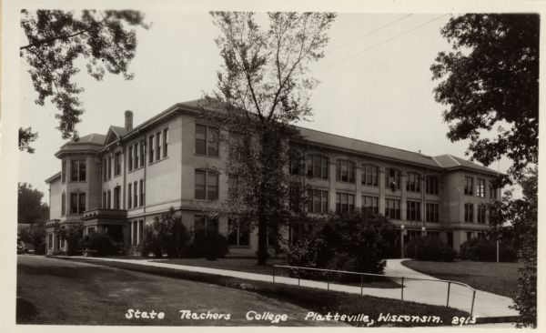 Exterior view of the State Teachers College.