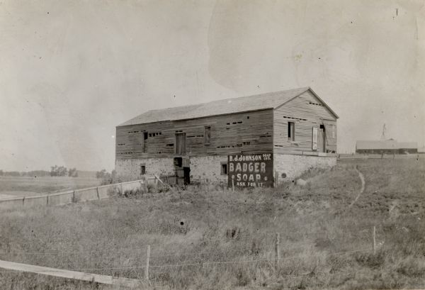 Ruins of the commissary warehouse at Fort Winnebago, about 1898. Fort Winnebago was closed in 1845 and the land and buildings sold. Today, only the Surgeon's quarters and Indian Agency House still stand. The Surgeon's quarters building is owned by Wisconsin Society Daughters of the American Revolution, and the Indian Agency House is owned by the Colonial Dames.