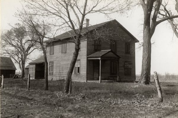 A view of the Indian Agency House before restoration.