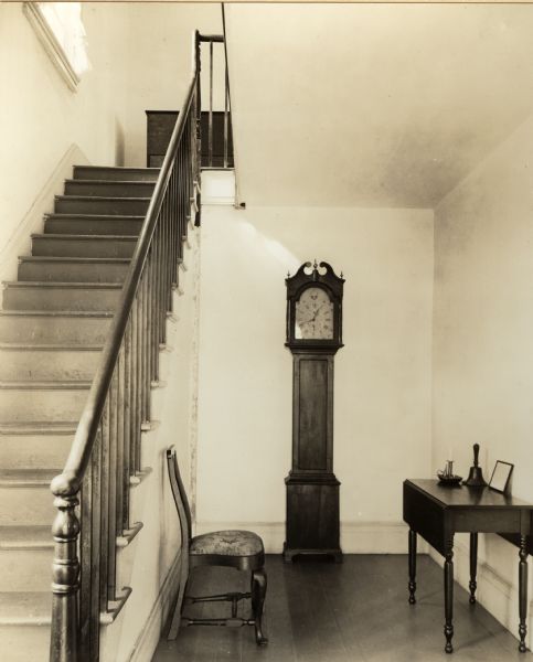 The Indian Agency House near the site of Fort Winnebago. An interior view of the stairway.