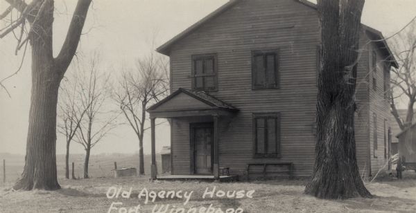 The Indian Agency House, before restoration. This house built in 1832 by the United States Government. Restored by Colonial Dames between 1929-1932.
