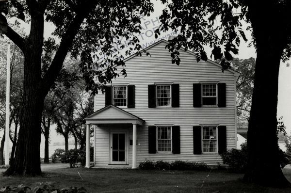 A view of the Indian Agency House in Portage, Wisconsin. Built in 1832 by the United States Government for the Indian Agent to the Ho-Chunk Nation, John Harris Kinzie.