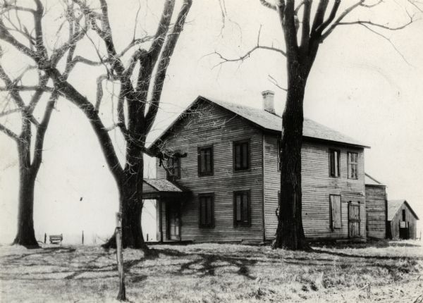 A view of the Indian Agency House, before restoration. Built in 1832.