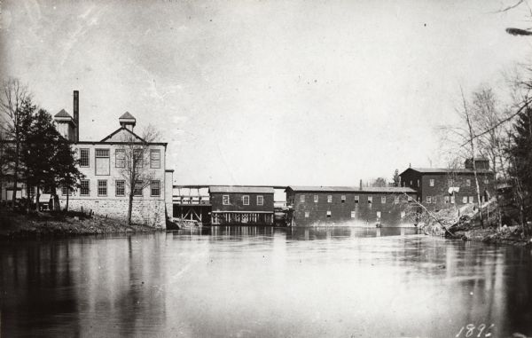 A view of Nekoosa-Edwards Paper Company mills. Established about 1896 by John Edwards.