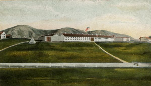 A view of Fort Crawford (1829-1835).