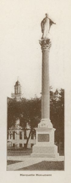 Marquette Monument at St. Mary's College.