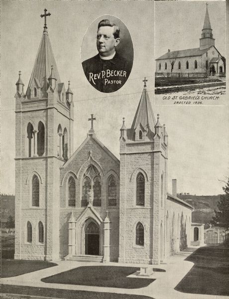 The church, originally built in 1839, was remodeled and dedicated on November 8, 1908. The Rt. Rev. James Schwebach gave the blessing.  The remodeling was done by the architectural firm of Schick & Roth, La Crosse, Wisconsin.