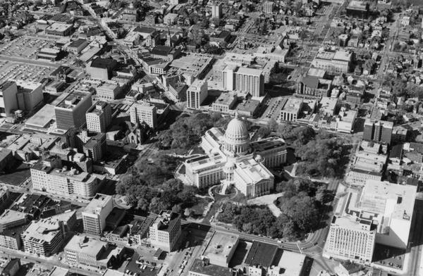 Aerial view of the Capitol Square.
