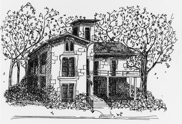 The Bashford House at 423 North Pinckney Street, built in 1857 by Napoleon Bonaparte Van Slyke.