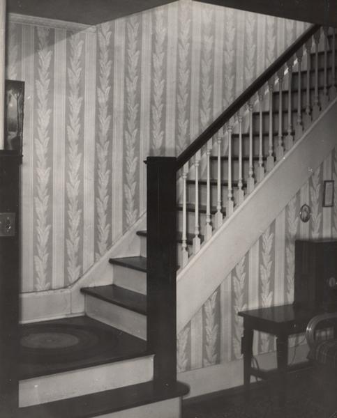Behrend House interior stairway at 318 North Broom Street, built around 1875 by Nicholas Behrend.