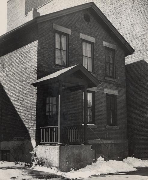 Exterior view of the Behrend House at 318 North Broom Street, built around 1875 by Nicolas Behrend.