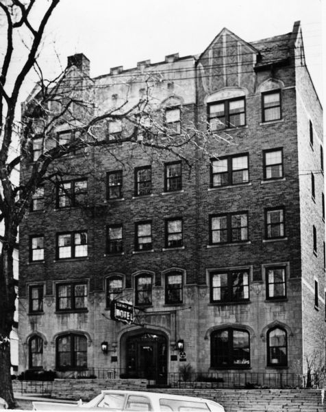 Claridge Hotel at 333 West Washington Avenue. It was built in 1927 and demolished in 1980 to make way for the new Jackson Clinic building and parking ramp.