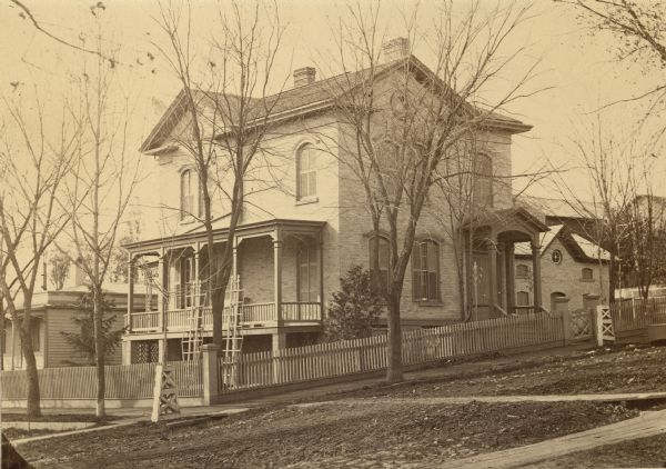 The Cole-Burrows house at 406 North Pinckney Street, built by Judge Orsamis Cole. He lived in it for several years before selling it to George B. Burrows.